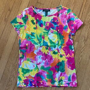 Like New Ralph Lauren Floral Flower Tee sz M